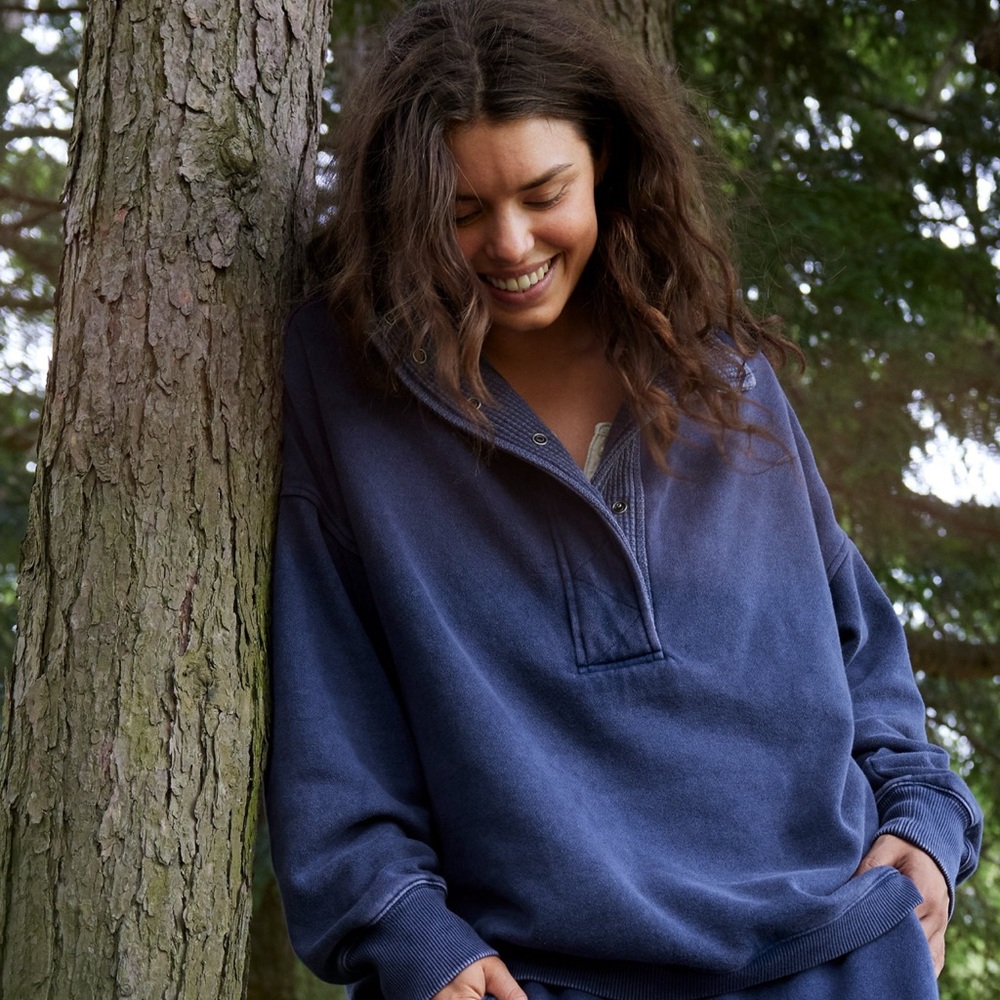 🚫SOLD🚫 Sz Med Aerie Quarter Snap Sweatshirt NWT